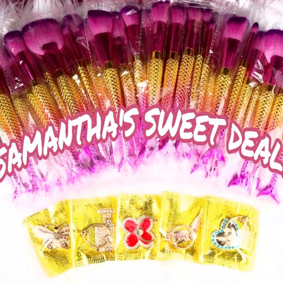 NEW Large 7 piece Mermaid makeup brush set - Picture 3 of 6